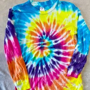 No Boundaries size 1 Long Sleeve tie-dye shirt.